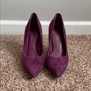 Purple BCBG Suede Heels